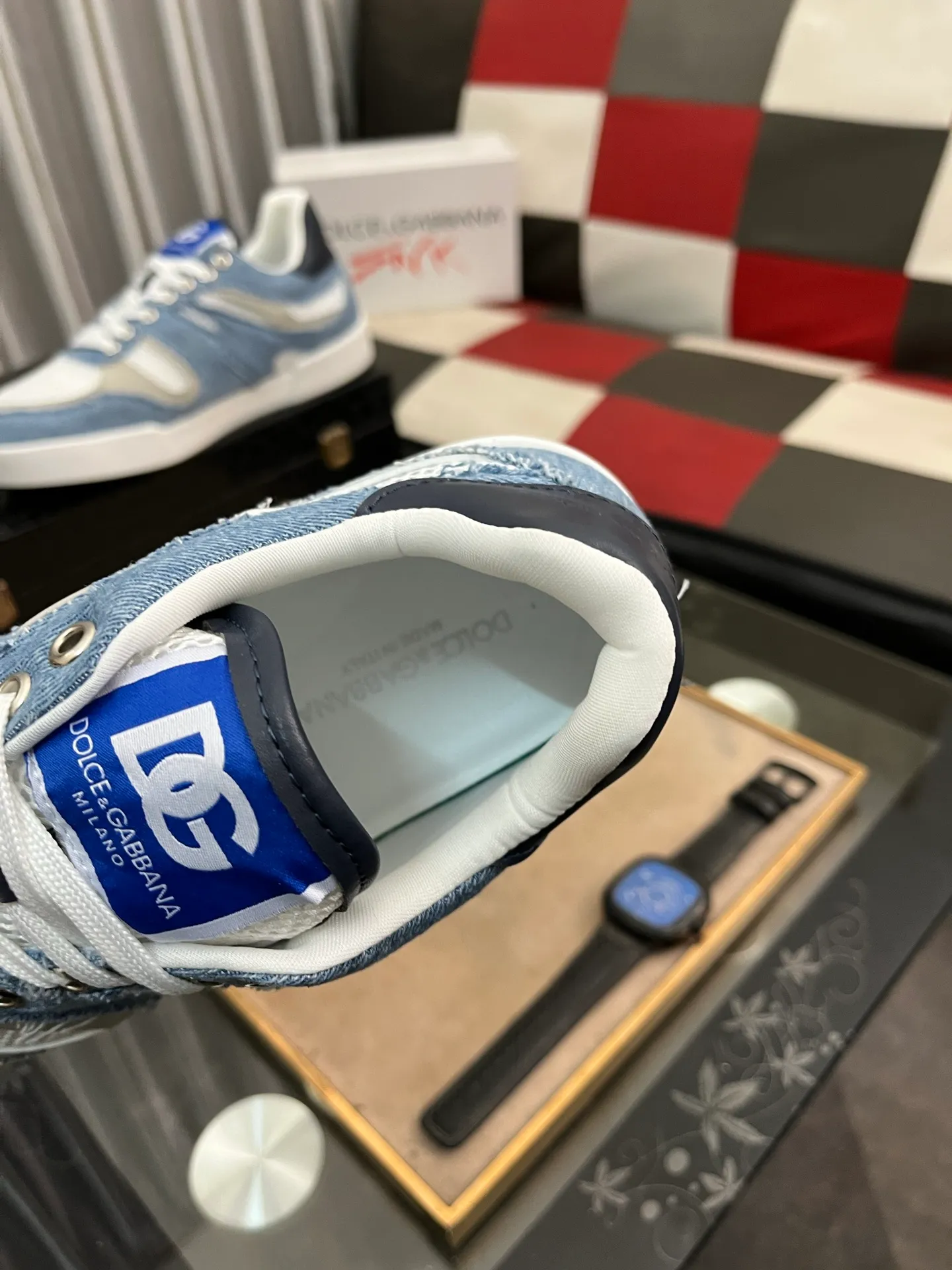 Men's shoes 💰440⌚️⌚️【DG～】Men's casual shoes are on sale at the same time 🔶🔷🔜The upper is made of cowhide stitching fabric ➕Mesh lining, comfortable and breathable, sole: original comfortable and wear-resistant outsole, ⚠️The real thing📱Photographed🎬The real thing is better📢📢📢Number: 35-46